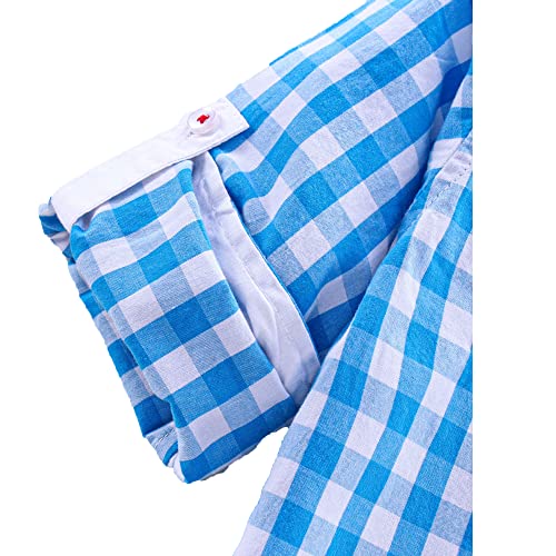 Image of Tonyboy Boy's Checkered Regular Shirt (2491 Sky 18-24 Months)