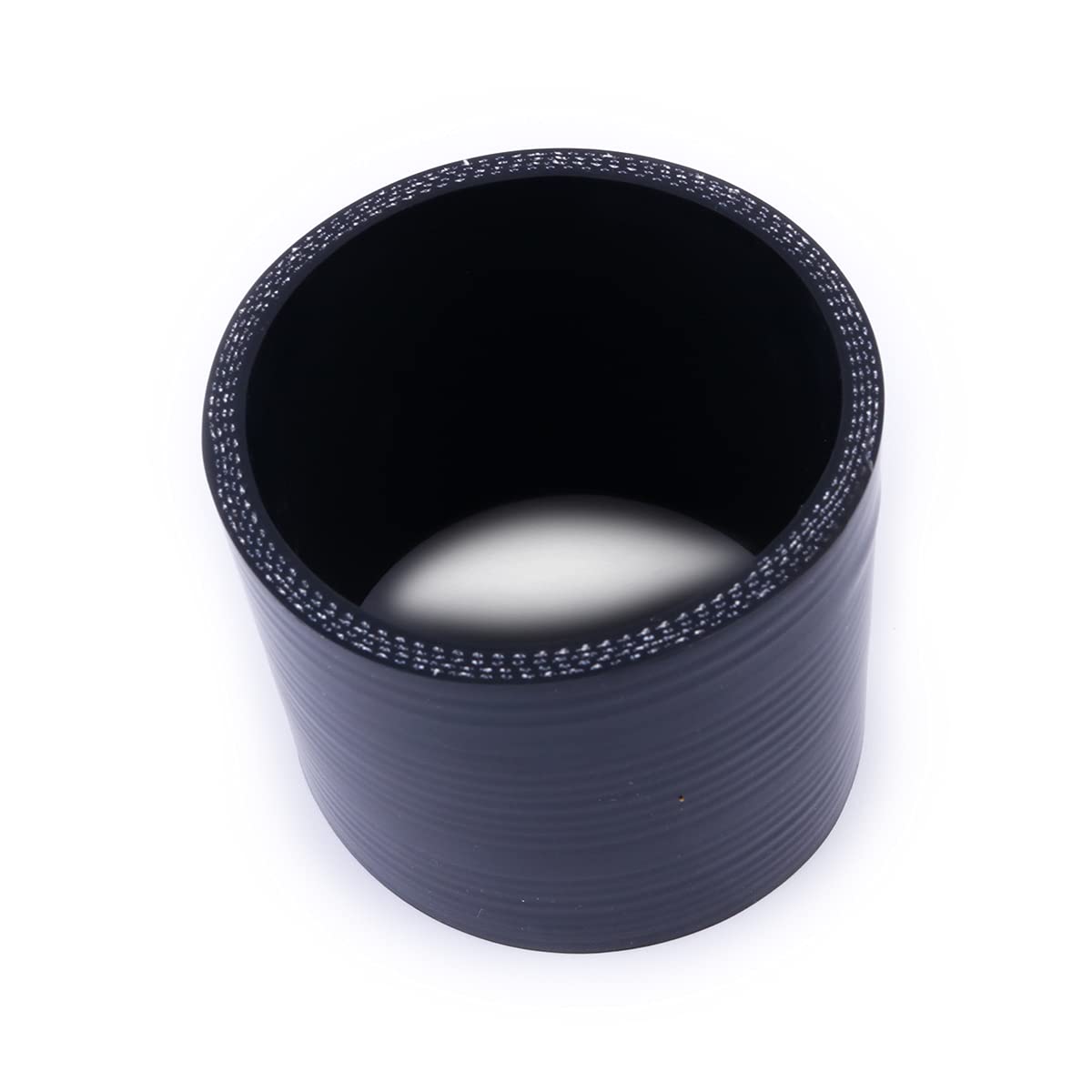 Silikonowy reduktor prosty wąż łączący, ID38, ID51, ID64, ID76, długość 3″ (76 mm), 4-warstwowe wzmocnione turbo/intercooler/rury dolotowe przemysłowe hydrauliczne (3 cale, czarny)
