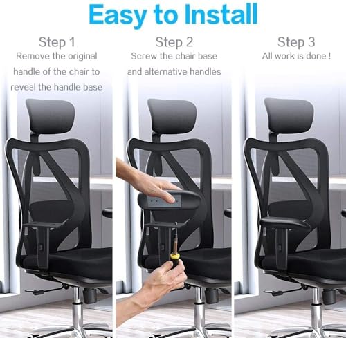 Image of Office Chair Arm Replacement Armrest Pads for -Office Chair Parts Arm Rest for Desk Chair with Mounting Hole Patterns Screws (PU-21)