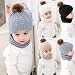 CheChury Niños Sombrero y Bufanda Conjunto Unisex Niños Niñas Invierno Bebe Gorros...