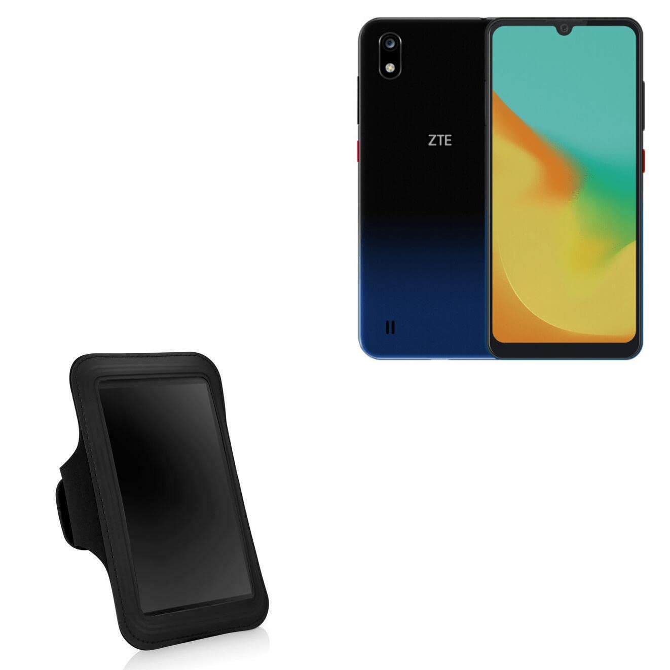 BoxWave Case Compatible with ZTE Blade A7 Helio P60 - Sports Armband, Adjustable Armband for Workout and Running for ZTE Blade A7 Helio P60 - Jet Black
