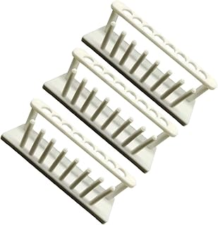VILLCASE 3pcs Test Tube Rack Test Tubes with Rack Holder for Test Tube Rack for Test Tube Trumpet Stand 8 Test Laboratory Tube Rack Test Tube Organizer White Aquarium Test Tube Clamp