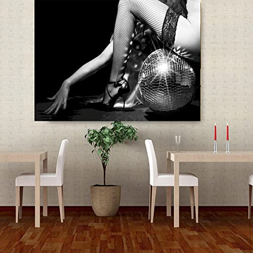 Affiches art noir et blanc yoga pour salon moderne 80x110 cm sans cadre