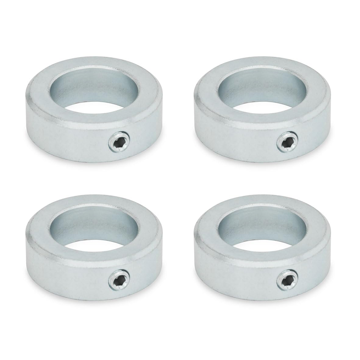 Ganter Normelemente | Anillos de ajuste, acero galvanizado, 4 unidades, tornillo roscado con hexágono interior DIN 914, orificio de 35 mm, GN 705-35-E-ZB