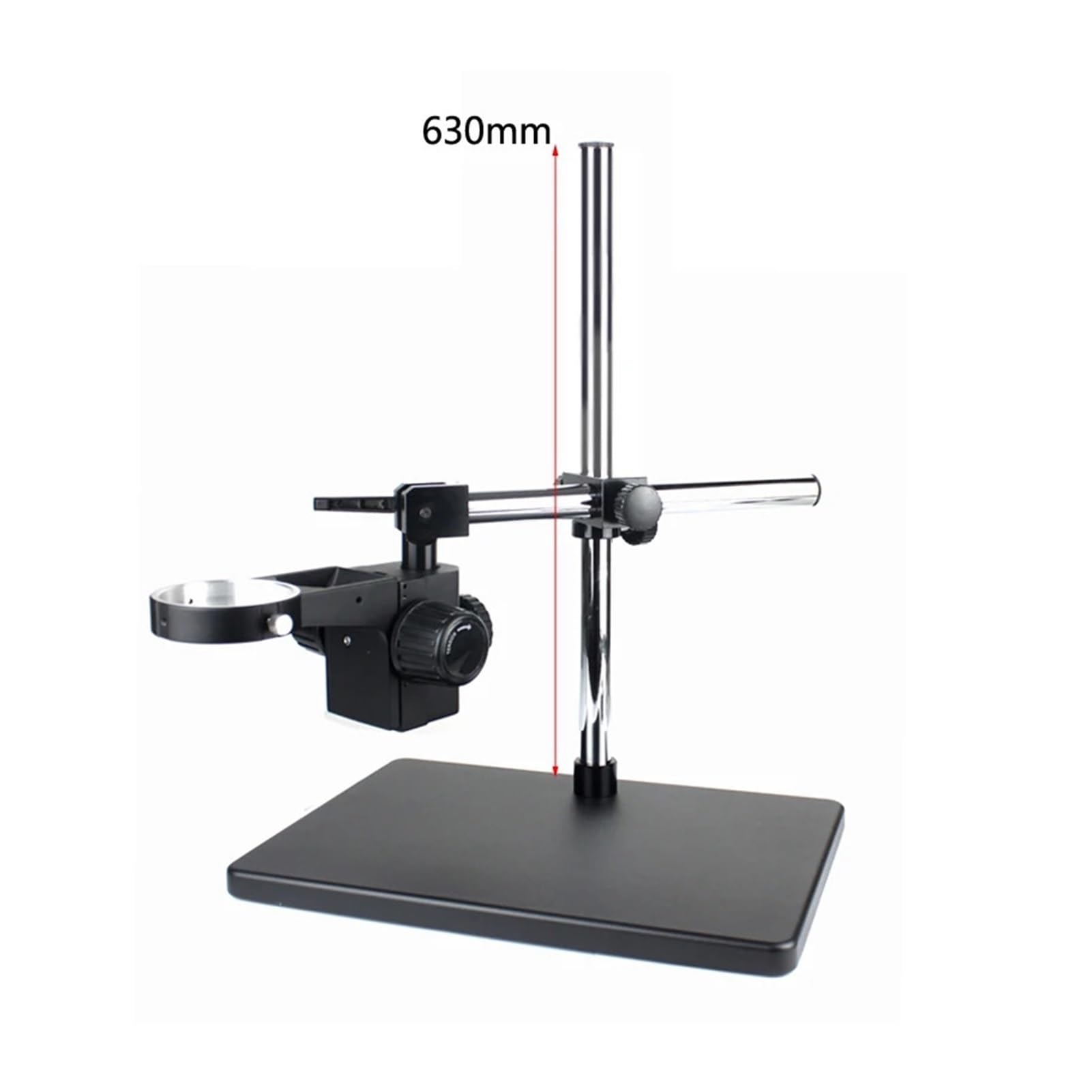 Supporto for Tavolo da Lavoro con Braccio Regolabile for microscopio Video Industriale + Supporto ad Anello da 50 mm + Braccio Metallico Regolabile multiasse(B)