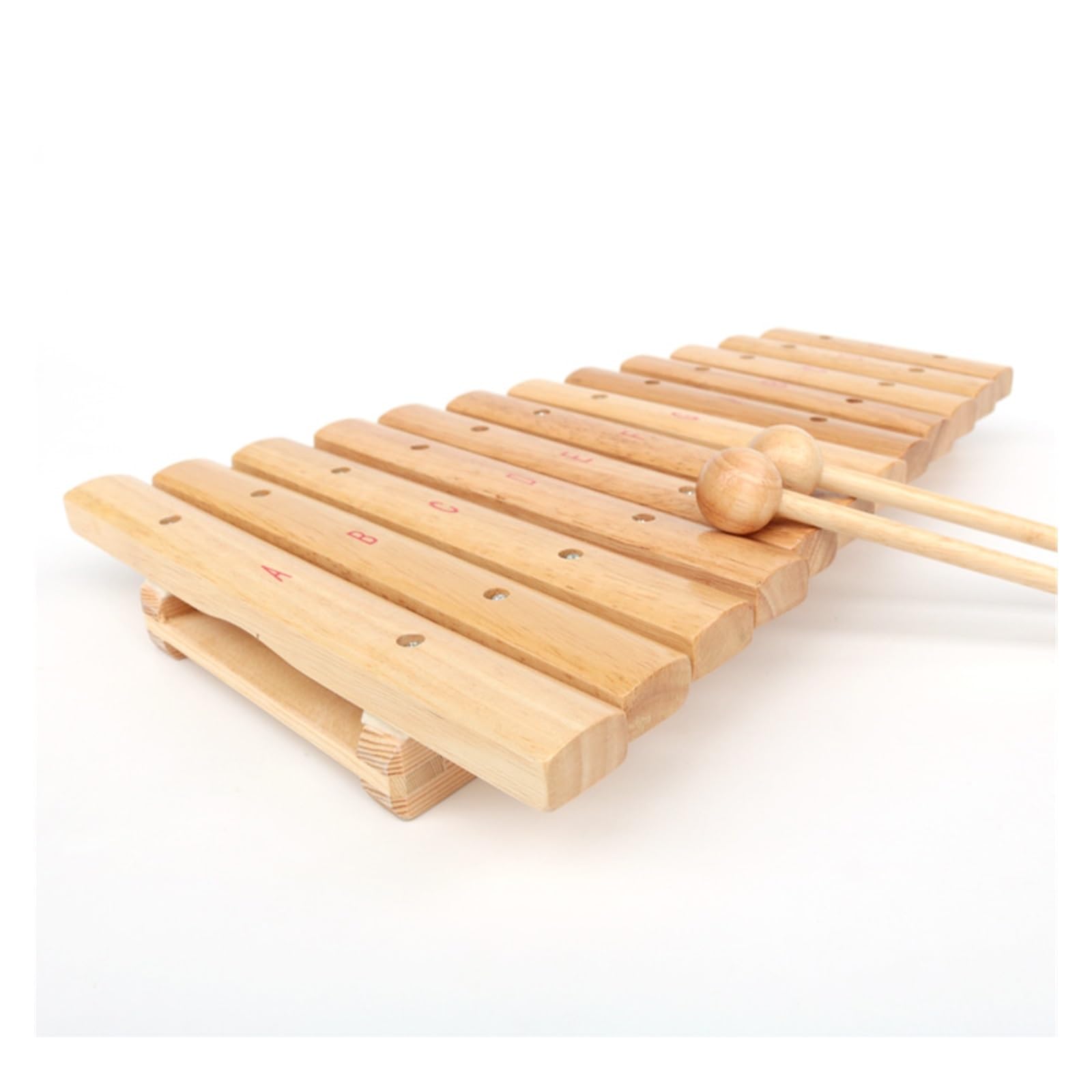 Strumento a percussione a percussione xilofono glockenspiel in legno di quercia a 12 note Kit Glockenspiel Professionale