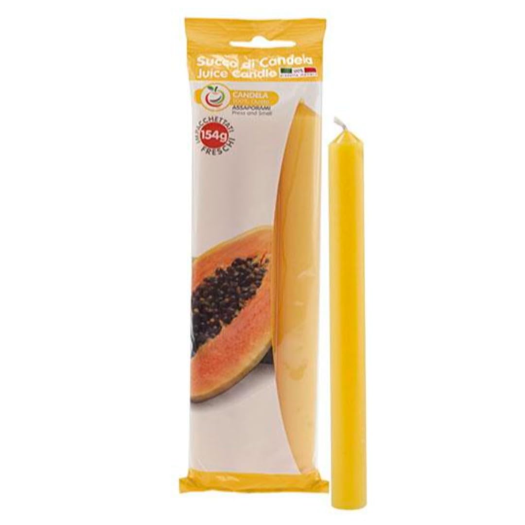 Cereria di Giorgio Juice Fruit, Scented wax candles, Light Orange, 1.9 x 1.9 x 20 cm