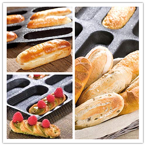 image for Bluedrop Silicone Hot Dog Bread Forms Mini Baby Sandwich Baking Molds 