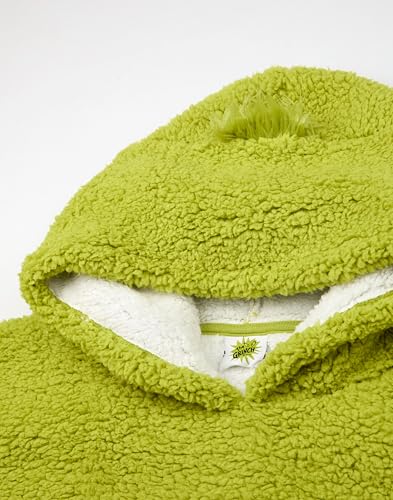 Couverture portable Grinch pour enfant et sweat à capuche polaire vert