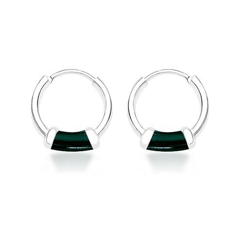 Enamel Hoop Earring 925 Sterling Silver For Women H42016ZE