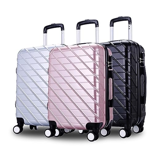 Carry-on Suitcase Luggage Carry On Luggage with Spinner Wheels Luggage Travel Suitcase Hardshell Lightweight Carry-on Suitcases Carry On Luggages,Sliver-24inch (Sliver 24inch)3