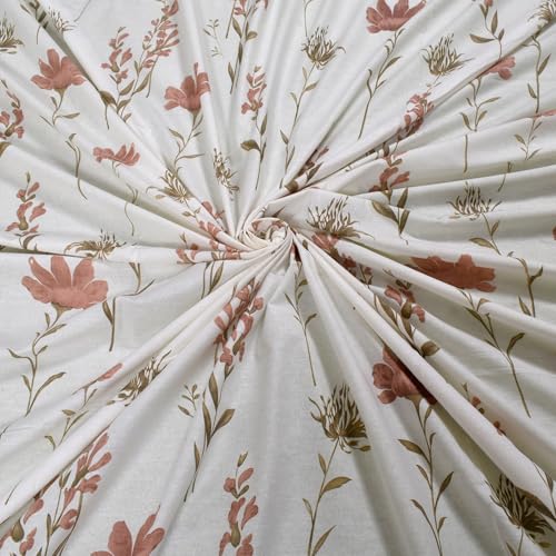 Image of HUESLAND by Ahmedabad Cotton 144 TC Cotton Elastic Fitted Bedsheet for Single Bed with 1 Pillow Cover | 36 x 78 inches