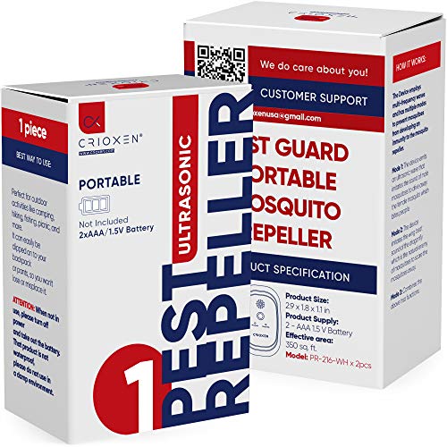 Portable Ultrasonic Mosquito Repellent - Battery Operated Pest Control Repeller W/Dragonfly Mode - For Outdoor And Indoor #TOP1