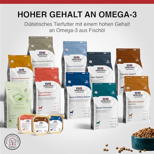 SPECIFIC® Heart & Kidney Support (CKD) 2kg - Trockenfutter für Hunde mit Omega-3 und Krillöl - Reduzierter Proteingehalt zur Entlastung der Nieren - Erwachsene Tiere - DECHRA Veterinary Products