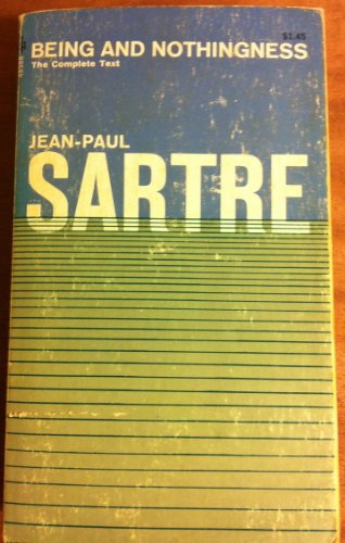 Being and Nothingness 0671483889 Book Cover