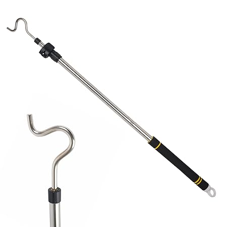 Clothes Hook Pole Telescopic Adjustment it is Light and can Extend from 36