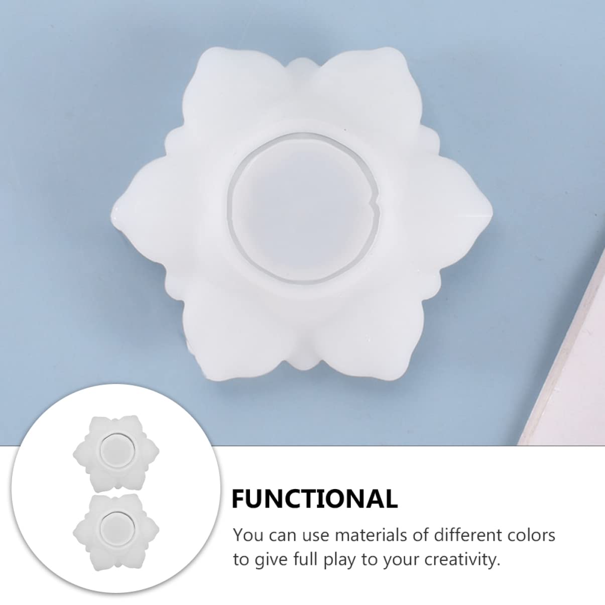 Stampo Artigianale in Silicone Per Candelieri A Forma Di Loto Per Contenitori E Portacandele