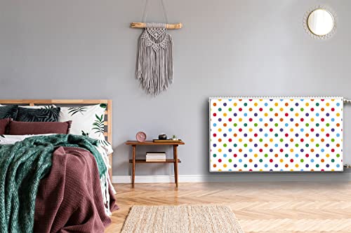 Cache aération magnétique 110x60cm bleu Decormat tapis décoratif pour radiateur - 6