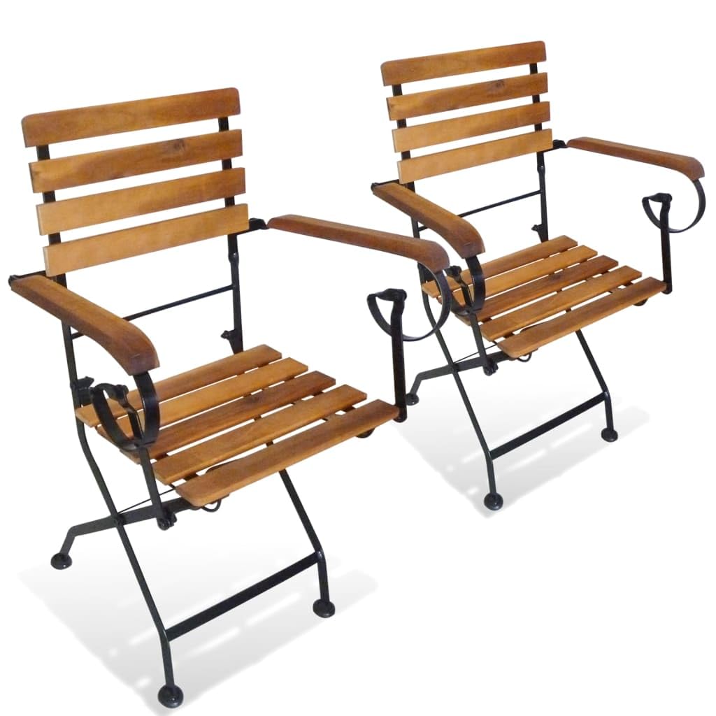 Chaises pliables de jardin en bois d'acacia noble et acier robuste, l'élégance du design classique