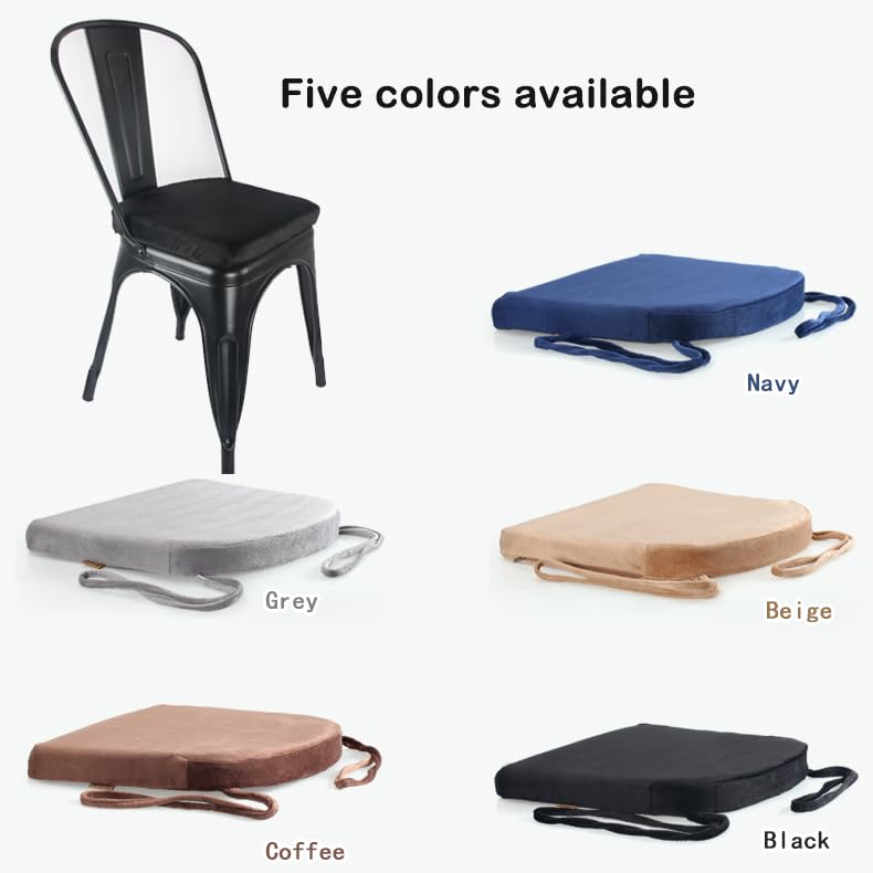 Augld 14x14 Metal Chair Cushion Set of 2 Memory Foam School Chair Cushion Small U Shape Seat Cushion Black