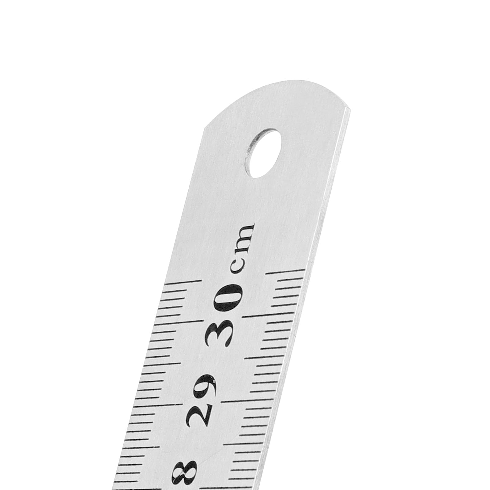 MAKTSAM 20PCS 12 Inch/30 cm Stainless Steel Rulers Bulk, Straight Edge Metric Metal Rulers with Hanging Hole for Drawing Measuring - Image 3