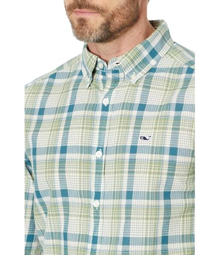 vineyard vines Men's Plaid Madras Whale Shirt3