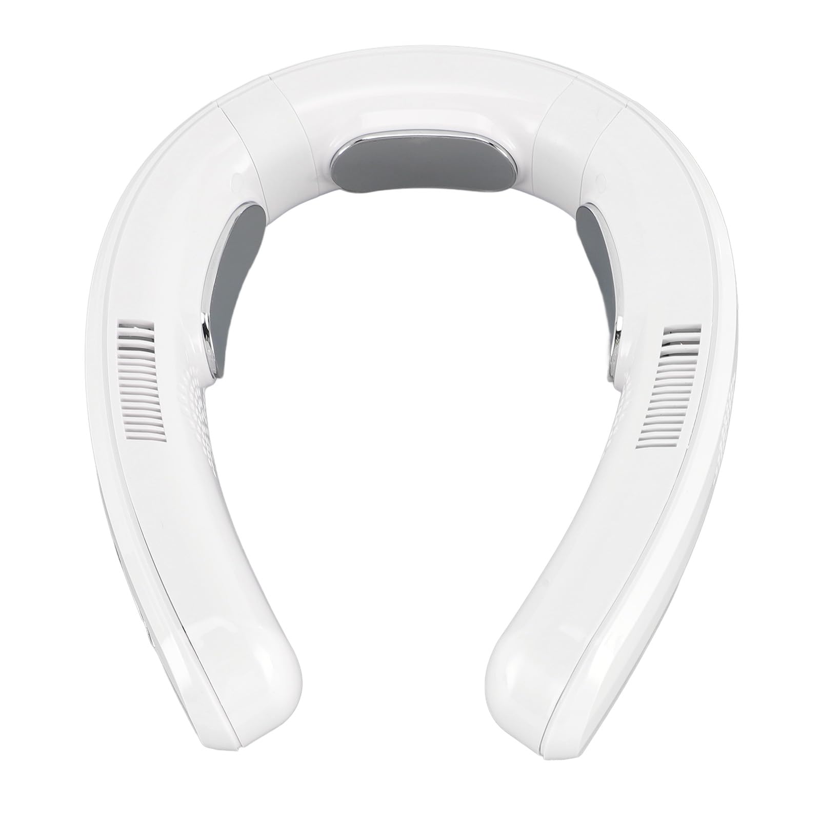 SIXRUN Stilvolles Design, Wiederaufladbarer, Flügelloser Nackenventilator, Tragbare Nackenklimaanlage mit 3 Geschwindigkeiten für Camping (WHITE)
