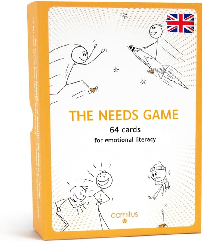 The Needs Game | 64 flashcards for Emotional Literacy | Non-Violent Communication Teaching Tool | 177 Needs to Discover | Pedagogical Tool | Self Expression