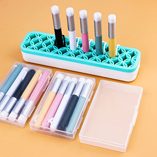 Yoseng 15 Pieces Mini Detailed Ink Blending Brushes For Card Making,Small Blender Art Blending Tool With Holder Sets,Use With Intricate Stencils,Deal With Small Details（Brush Head 0.5 Inches） #TOP2