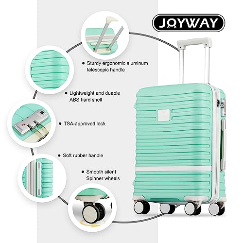 Image of Joyway Carry On Luggage 20 Inch Expandable Suitcase with Spinner Wheel, 3 Piece Hard Shell Luggage Set with TSA Lock