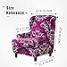 TIKAMI Wing Chair Slipcovers 2-Piece Spandex Stretch Sofa Covers with Arms Printing Pattern Fabric Furniture Protector(Gray Pattern)