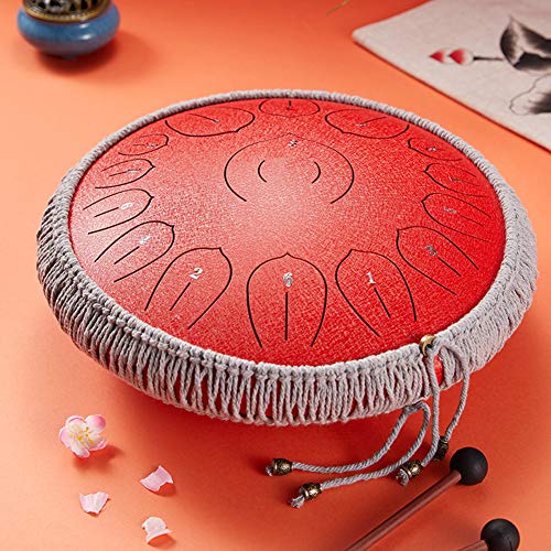 Steel Tongue Drum 14 pulgadas 15 notas rojo miniatura 3