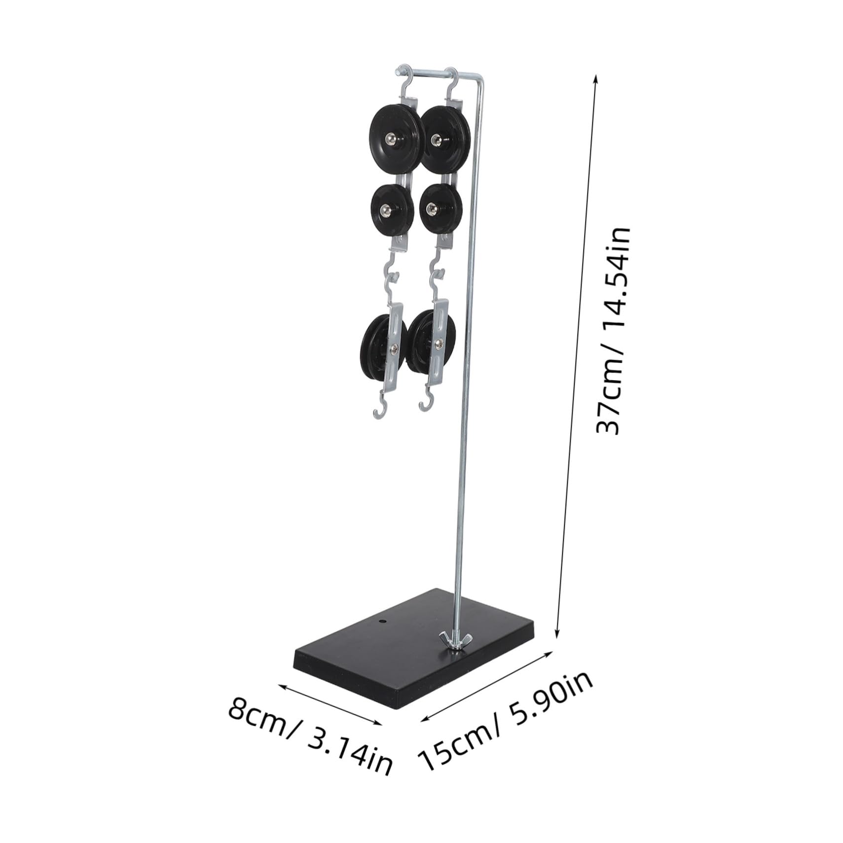 PRETYZOOM 4 Juegos Kit de Experimentos con Poleas para Física Sistema de Poleas Doble y Simple con Base Galvanizada Equipo Educativo para Laboratorios Escolares y Análisis de Fuerzas