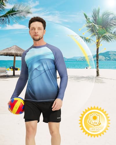 VAYAGER Men's Swim Shirt UPF 50+ UV Sun Protection Quick Dry Rash Guard Shirts Short Sleeve Surf Shirt Fishing Beach T-Shirt4