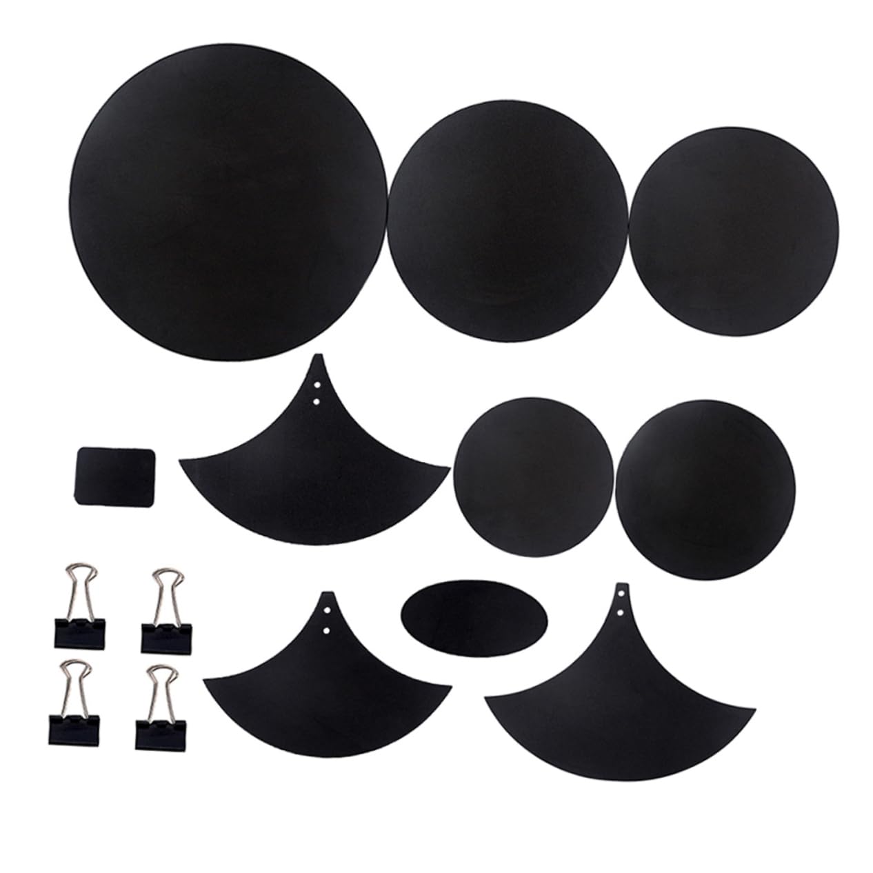 VANZACK 14Pcs Drum Mute Pad Drum Head for Quiet Practice for Snare and Bass Drums Easy to Install and Remove Volume Reduction Accessories Black