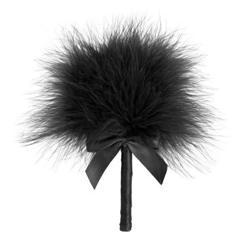 Diversual Shadow Pluma de Masaje, BDSM, Mango Rígido (Negro)