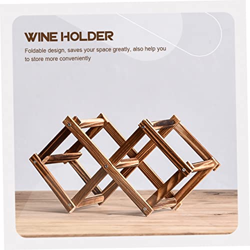 Soporte para botellas de vino apilable de madera miniatura 2