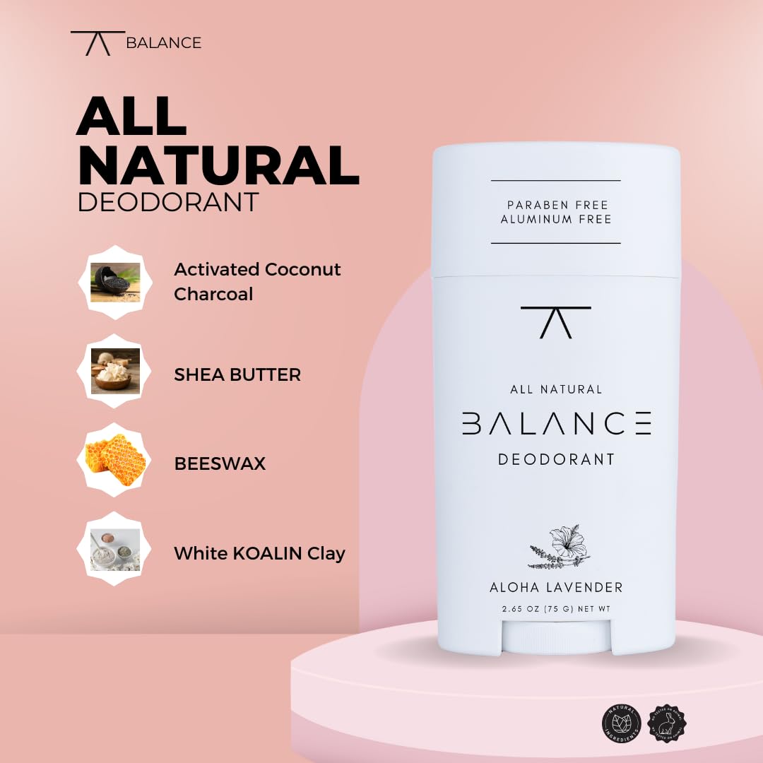 BALANCE All Natural Deodorant (Aloha Lavender) - for Women and Men - Image 3