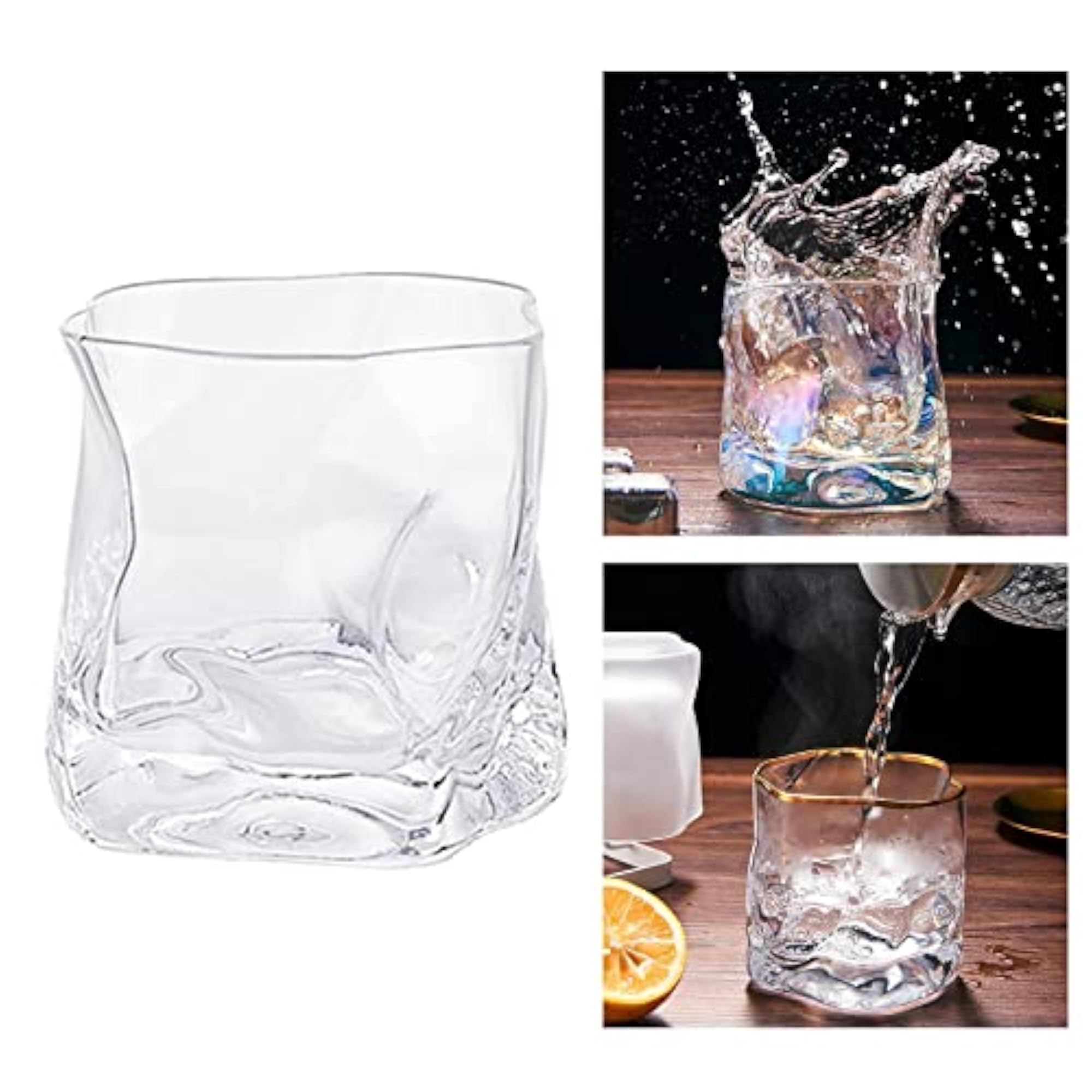 Creative Cocktail Glass Drinking Mug, Transparent Design