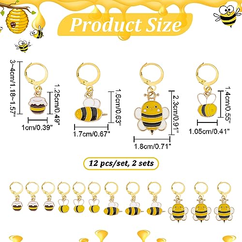 NBEADS 24 Pcs 4 Styles Bee Stitch Markers - Image 2