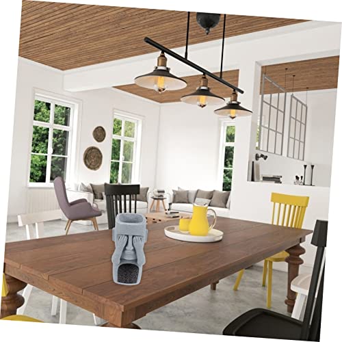 Tofficu Easter Island Stone Man Outdoor Decor Work Desk Decor Outdoor Statues Easter Island Garden Statue Face Head Planter Ancient Temple Decor Home Decoration Resin Crafts Statues Giant #TOP4