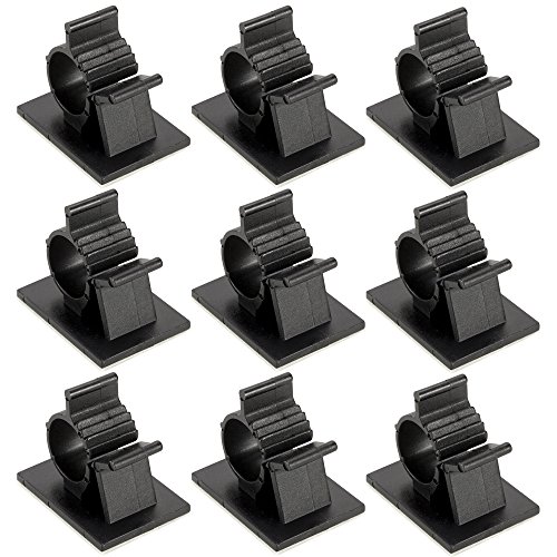 Preisvergleich Produktbild Witasm 60 Stk. Kabelklemme Kabelschellen Kabelbefestigung Draht Klemmen selbstklebender Kabelhalter mit 3M Klebstoff für Hause Büro Auto PC TV Kabel