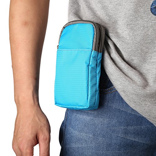 Sac de Ceinture Clip pour Téléphone Sac à Epaule, Moon mood 6.0 pouces Nylon Décontractée Sac Portefeuille Universel Clip Crochet Etui, idéal pour iPhone X 8 Plus 7 6 6S 5 5S Samsung A8 Cover