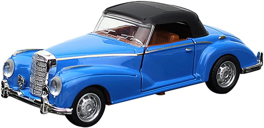 Toyvian Metal Classic Cars Model Die Cast Old Car Figurine Alloy Vintage Collectible Toy Vehicle Mini Auto Photo Prop for Furnishing Desk Cabinet Bookshelf Blue