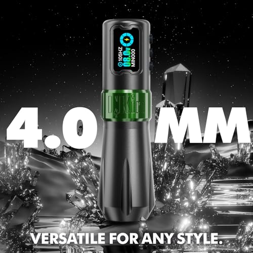 INKin Rampage Wireless Tattoo Machine 4.0mm Stroke Length, Brushless Motor Tattoo Gun Kit with 39mm Large Grip, Direct Drive - Image 2