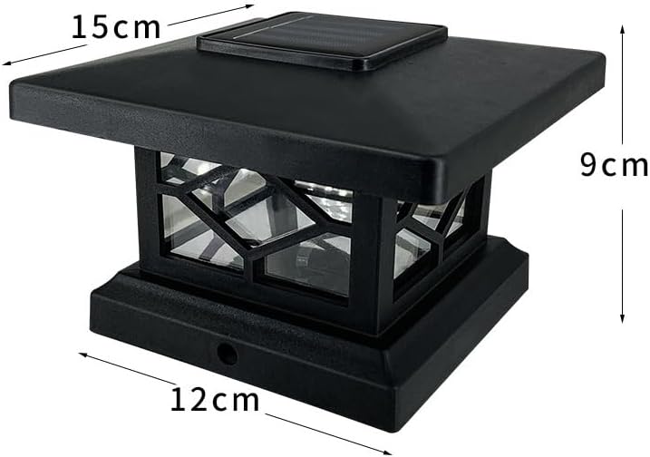 Solar Nowoczesna Lampa Pocztowa, Zewnętrzna Lampa LED Na Ogrodzenie Tarasowe, Oświetlenie Ciepłego światła Luksusowe Oświetlenie Krajobrazu, Przełącznik Optyczny Do Słupków, Tarasów, Patio, D