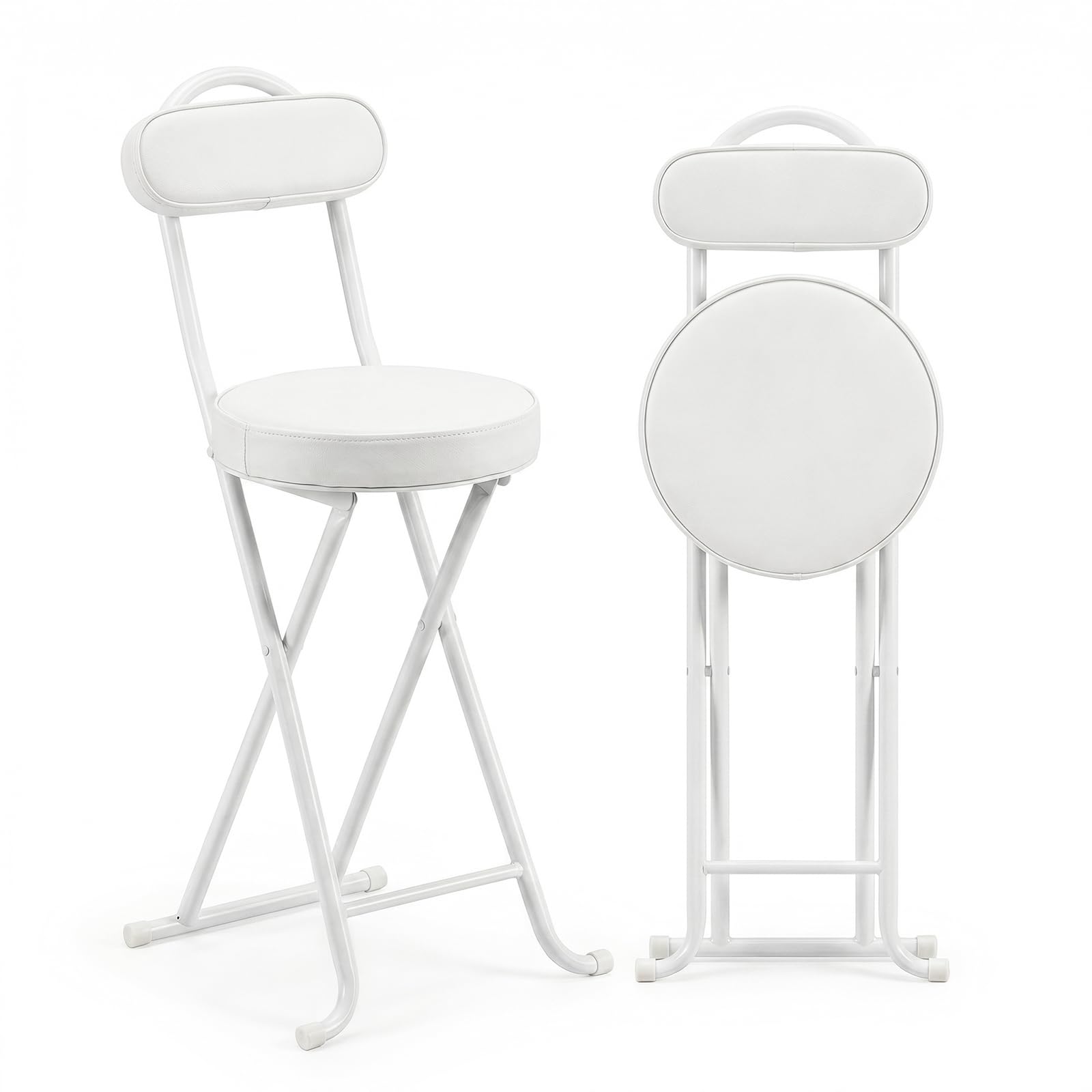 Photo 1 of **View Clerk Notes**Puclekne 24" Folding Bar Stool - White