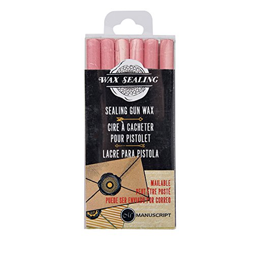 Manuscript Pen Pink Sealing Gun Wax Sticks 6/Pkg, One Size