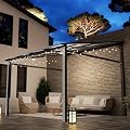 EBE 10' x 10' Gazebo, Hardtop Lean to Gazebos with Galvanized Steel Roof, Wall Mounted Gazebo Pergola on Clearance, Outdoor Metal Awning for Patio, Decks, Backyard