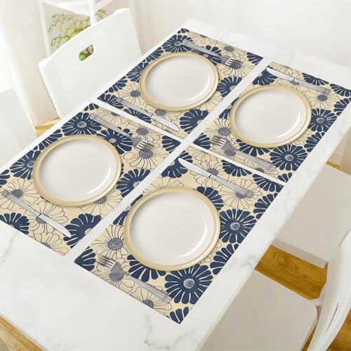 Sets de table ronds blancs en PVC parfaits pour mariages et fêtes